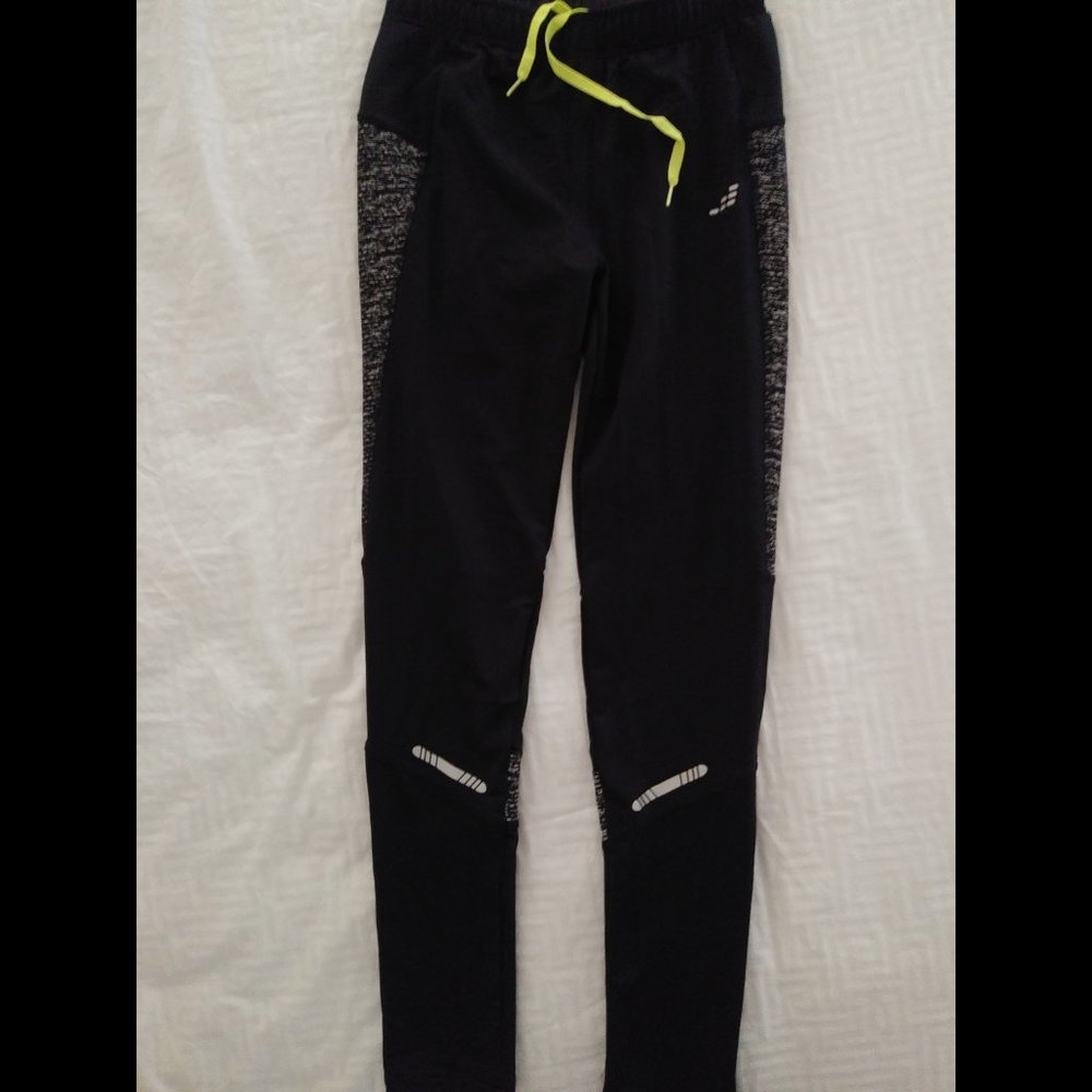 BCG Bio Viz 360 Reflective Athletic Bottoms Sz M Black/Silver